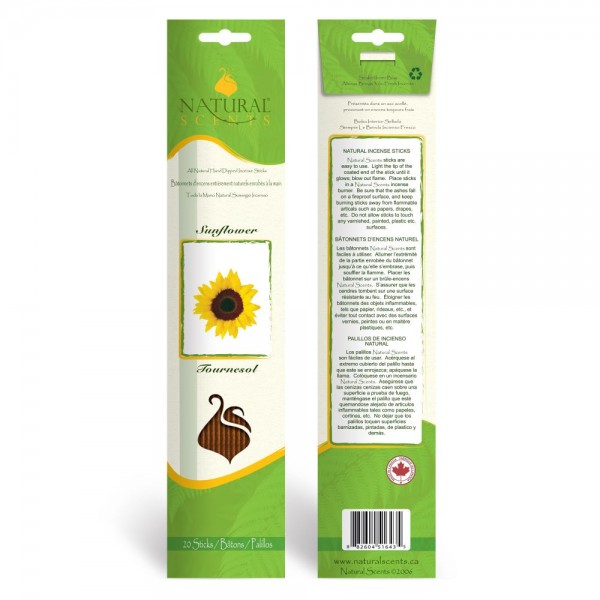 Natural Scents Incense - Sunflower