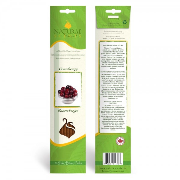 Natural Scents Incense - Cranberry