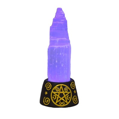Affichage LED de Pentacle de Selenite Affichage LED de Pentacle de Selenite