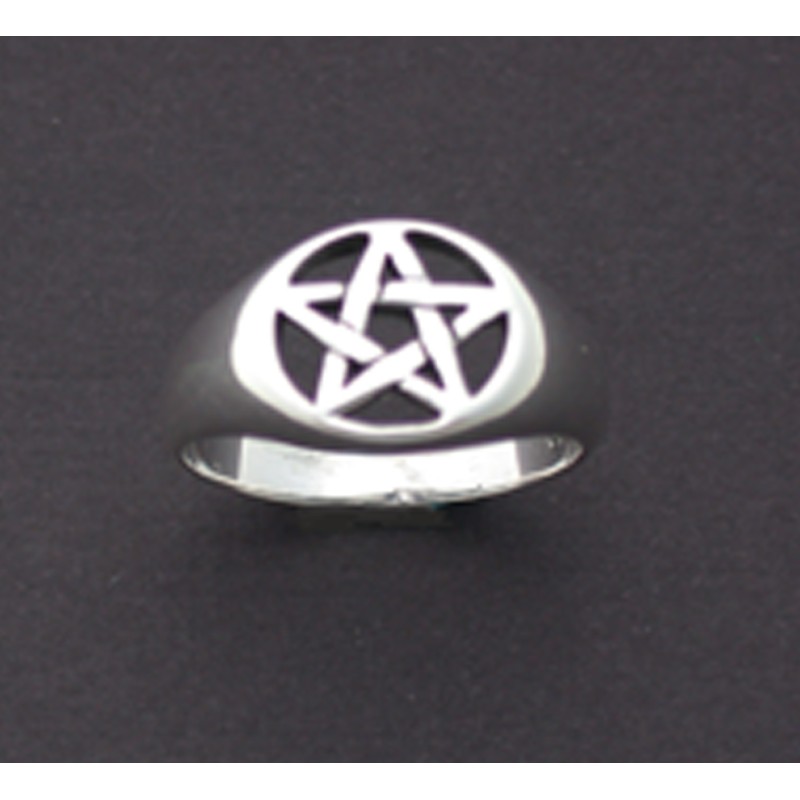 Anneau de Pentacle d’argent sterling Anneau de Pentacle d’argent sterling