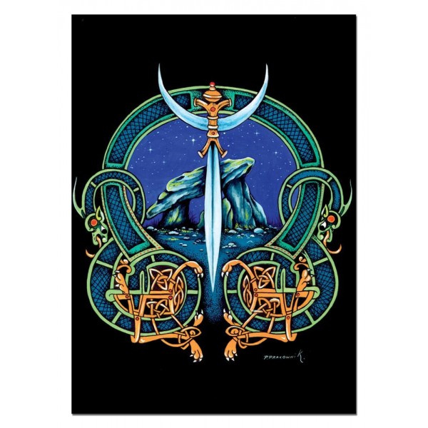 Carte de vœux: Épée celtique