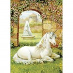 Carte de vœux: Jardin de licorne