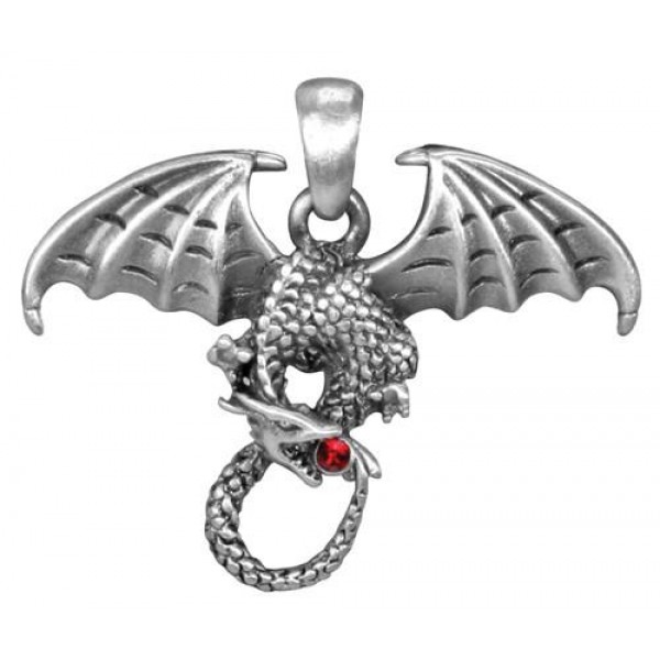Majestueux Dragon - Pendentif bijou rouge