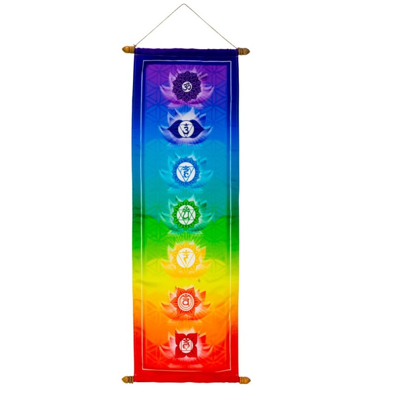 Chakra Banner, crêpe Français Chakra Banner, crêpe Français