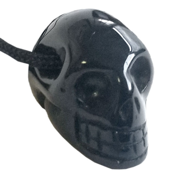 Skull Pendant, Black Obsidian Skull Pendant, Black Obsidian