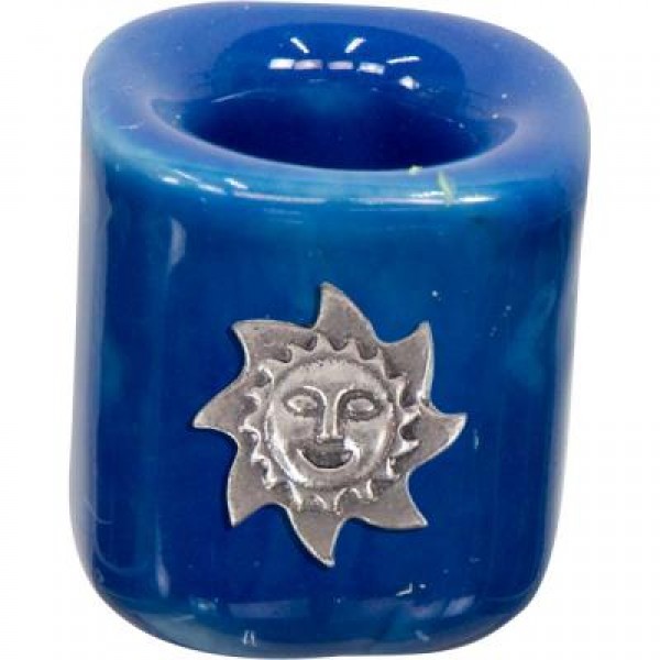 Mini Chime Candle Holder: Blue Sun