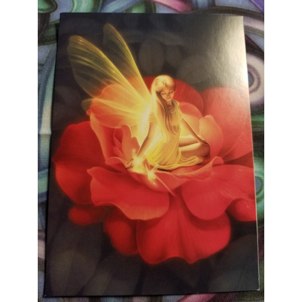 Red Flower Fairy Note Card