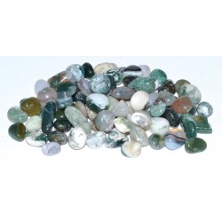 Moss Agate Chip Stones, 1 oz