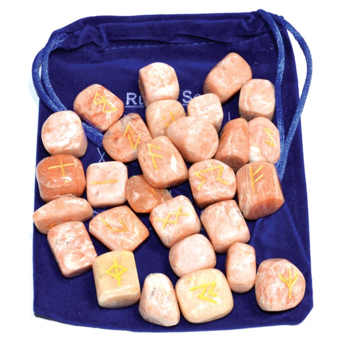 Peach Moonstone Rune Set Peach Moonstone Rune Set