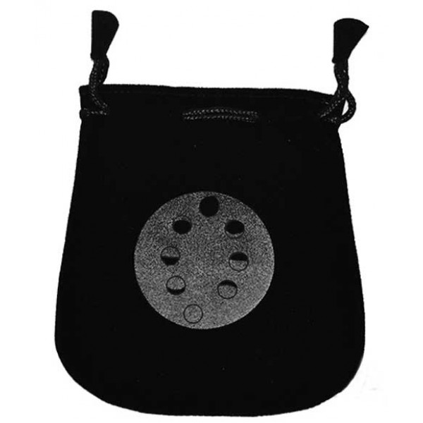 Moon Phases Black Storage Pouch