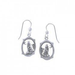 Boucles d’oreilles Howling Wolf, Sterling