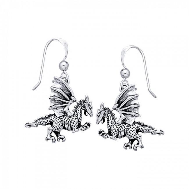 Clawing Dragon Earrings, Sterling Clawing Dragon Earrings, Sterling
