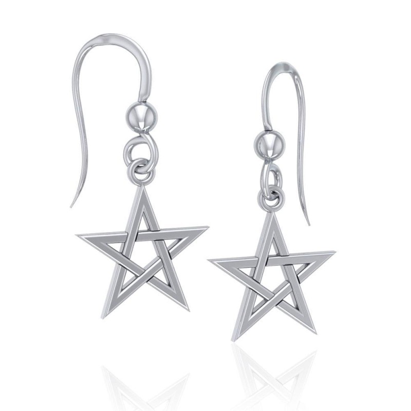 Boucles d’oreilles Pentagram Dangle, Sterling Boucles d’oreilles Pentagram Dangle, Sterling