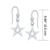Boucles d’oreilles Pentagram Dangle, Sterling Boucles d’oreilles Pentagram Dangle, Sterling