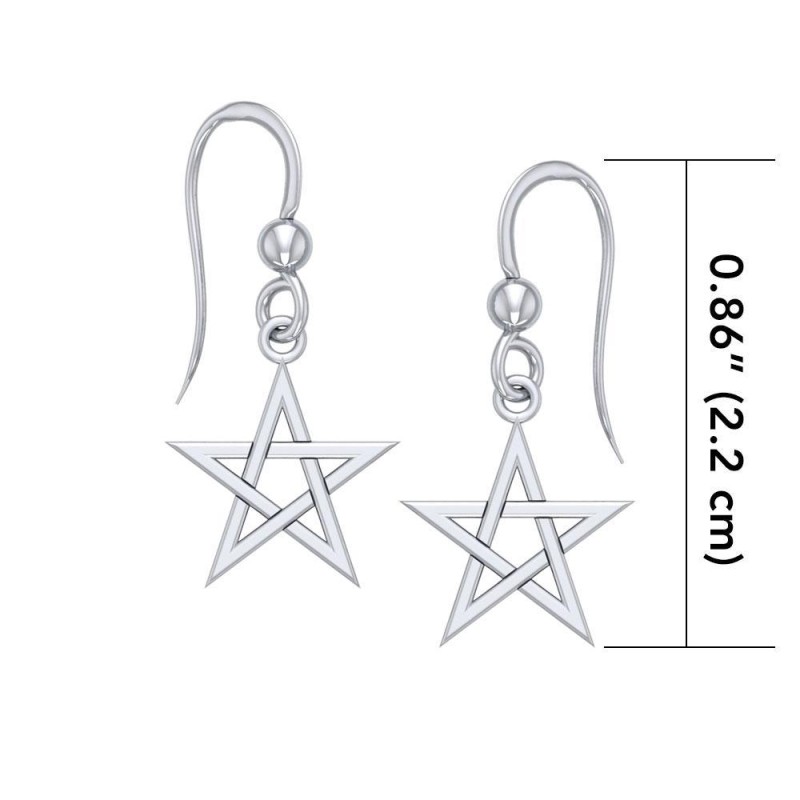 Boucles d’oreilles Pentagram Dangle, Sterling Boucles d’oreilles Pentagram Dangle, Sterling