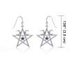 Boucles d’oreilles Pentagram Moon, Grenat Boucles d’oreilles Pentagram Moon, Grenat