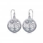 Boucles d’oreilles Tree Of Life Sun & Moon, Sterling
