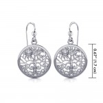 Boucles d’oreilles Tree Of Life Sun & Moon, Sterling