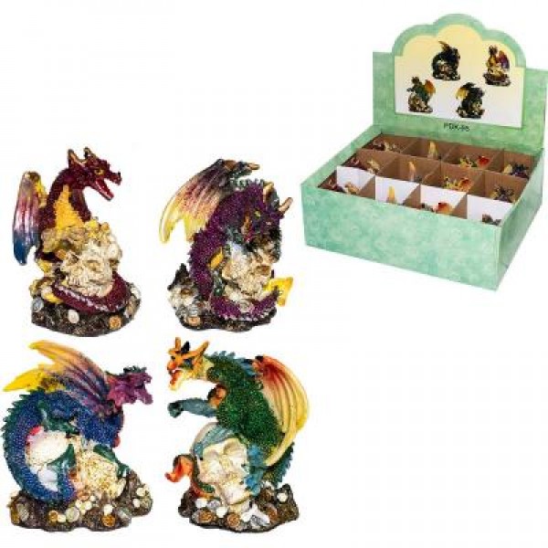 Dragons On Skulls - Mini Resin Figures