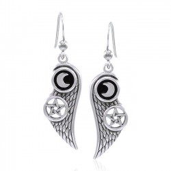 Magick Wing Earrings, Sterling