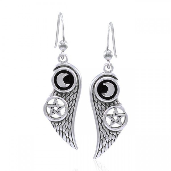 Magick Wing Earrings, Sterling