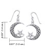 Celtic Crescent Moon & Pentagram Earrings Celtic Crescent Moon & Pentagram Earrings