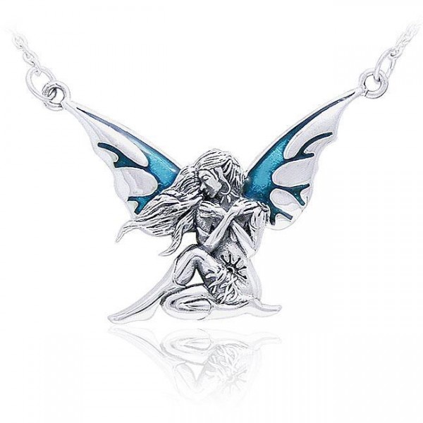 Dark Wings Fairy Necklace