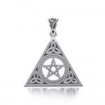 Pyramid Pentacle Pendant, Sterling