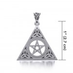Pyramid Pentacle Pendant, Sterling