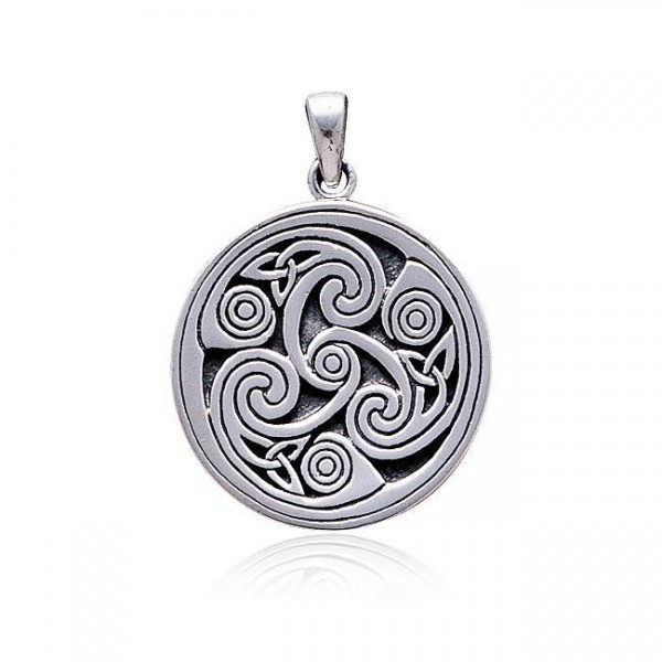Celtic Spiral Pendant, Sterling