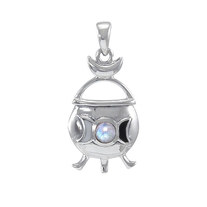 Pendentif Magick Cauldron, Pierre de lune Pendentif Magick Cauldron, Pierre de lune