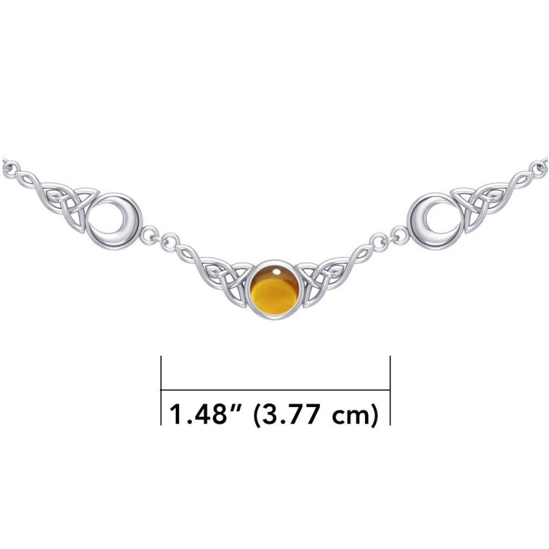 Collier de lune celtique, Ambre Collier de lune celtique, Ambre