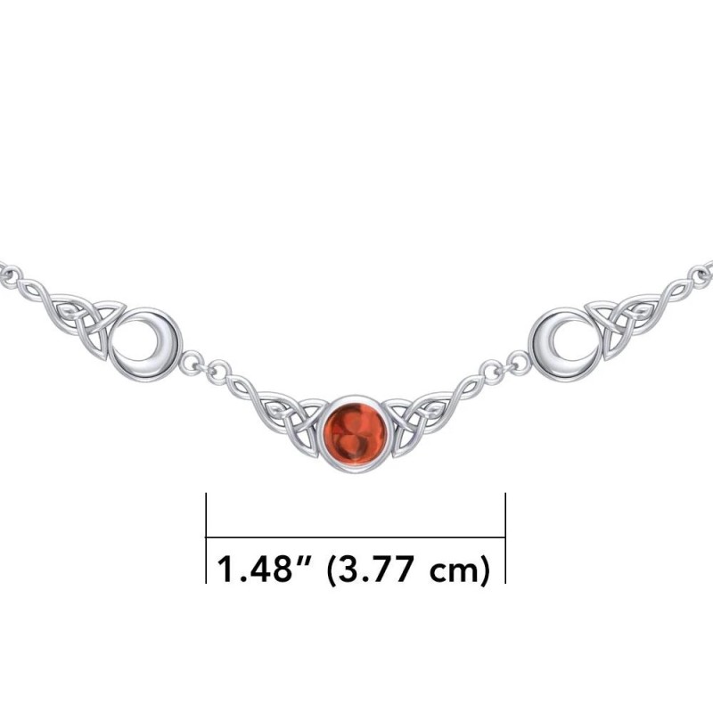 Collier de lune celtique, Grenat Collier de lune celtique, Grenat