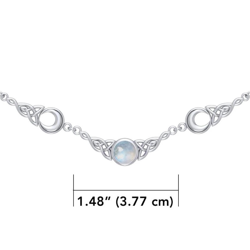 Collier de lune celtique, pierre de lune d’arc-en-ciel Collier de lune celtique, pierre de lune d’arc-en-ciel
