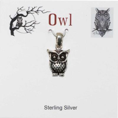 Owl Totem Charm, Sterling Owl Totem Charm, Sterling