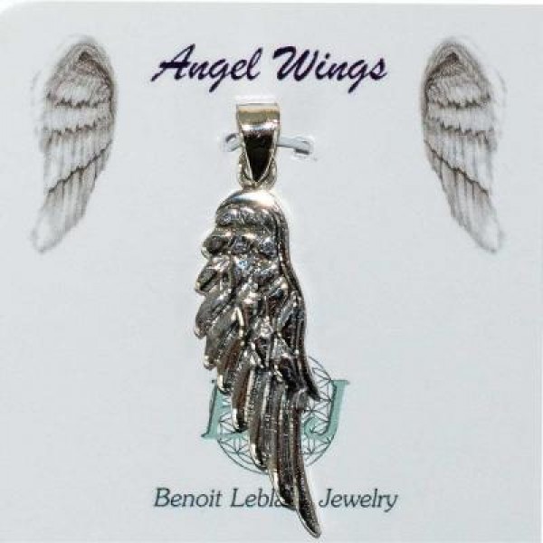 Angel Wing Pendant, Sterling