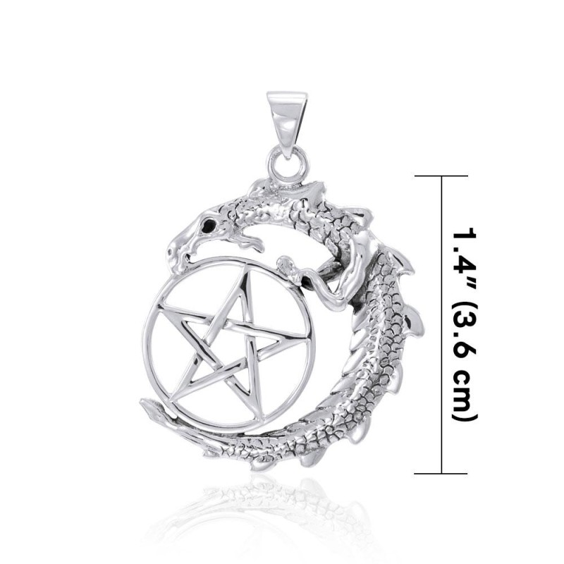 Dragon Pentacle Pendant, Sterling Dragon Pentacle Pendant, Sterling