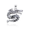 Pendentif Curled Dragon & Pentagram, Sterling Pendentif Curled Dragon & Pentagram, Sterling