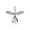 Pendentif Flying Owl & Pentacle, Sterling Pendentif Flying Owl & Pentacle, Sterling
