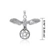 Pendentif Flying Owl & Pentacle, Sterling Pendentif Flying Owl & Pentacle, Sterling