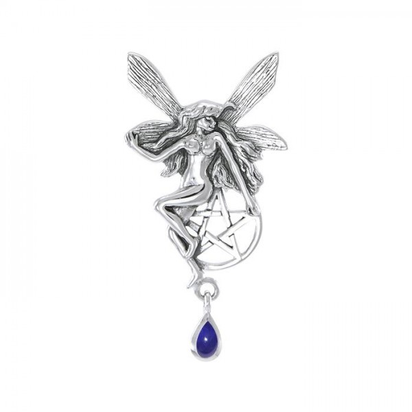 Fairy Pentacle Pendant, Sapphire