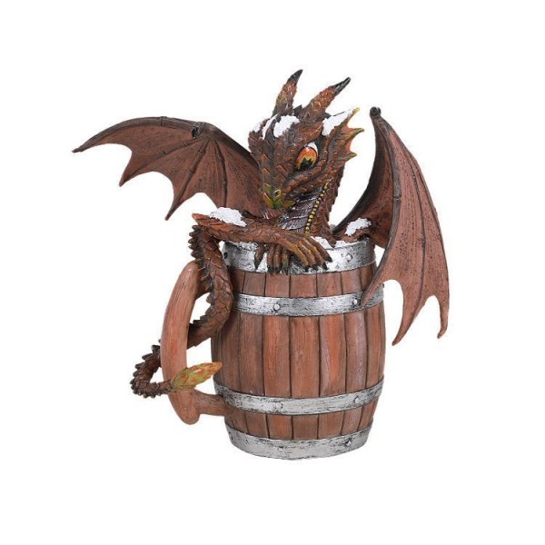 Statue foncée de dragon de bière