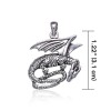 Pendentif dragon endormi, Sterling Pendentif dragon endormi, Sterling