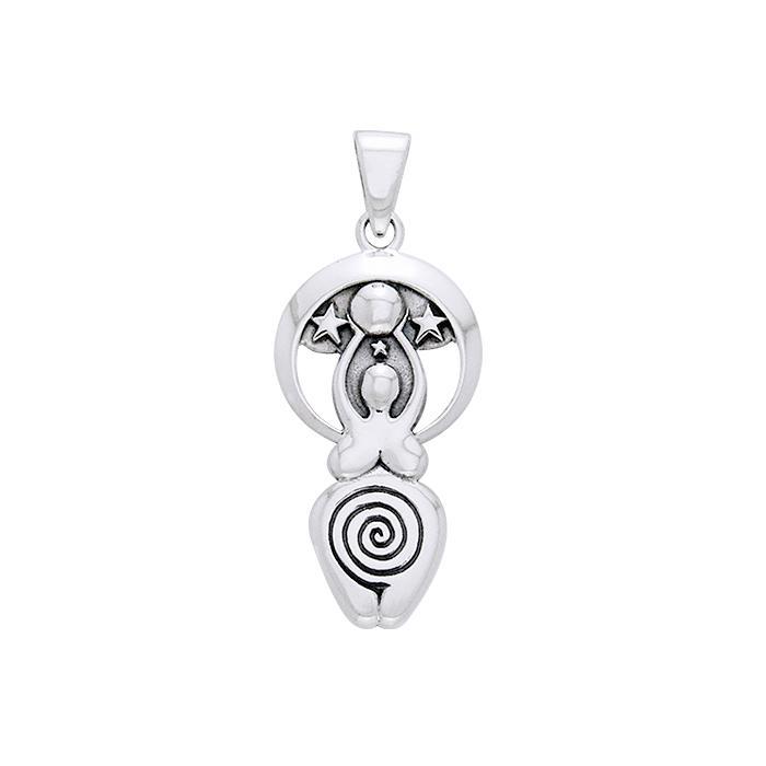 Spiral Moon Goddess, Sterling