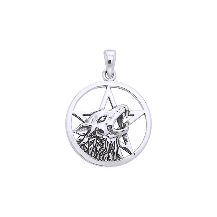 Pendentif Wolf Totem Pentacle, Sterling Pendentif Wolf Totem Pentacle, Sterling