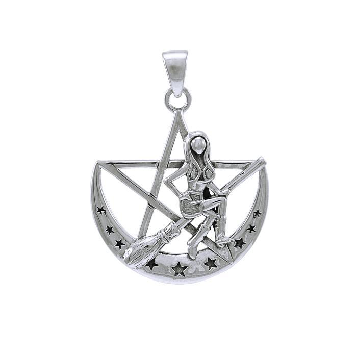 Pendentif Witch On The Moon, Sterling Pendentif Witch On The Moon, Sterling