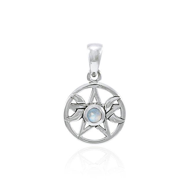 Pendentif Triple Moon, Sterling & Moonstone Pendentif Triple Moon, Sterling & Moonstone