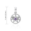 Pendentif triple lune améthyste, Sterling Pendentif triple lune améthyste, Sterling