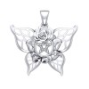 Pendentif papillon Rose Pentacle, Sterling