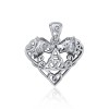 Wolf Love Pendant, Sterling